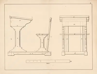 Drawing lesson boards Pl.11 by Henrik Thrap-Meyer, 1876 — digital art print download