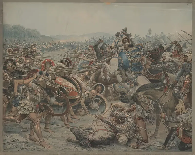Battle of Marathon by Hermann Knackfuss — digital art print download