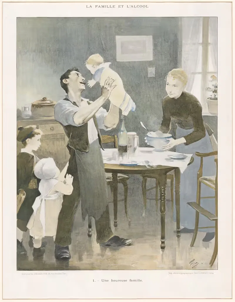 Счастливая семья by Жан Жеффруа, 1914 — digital art print download