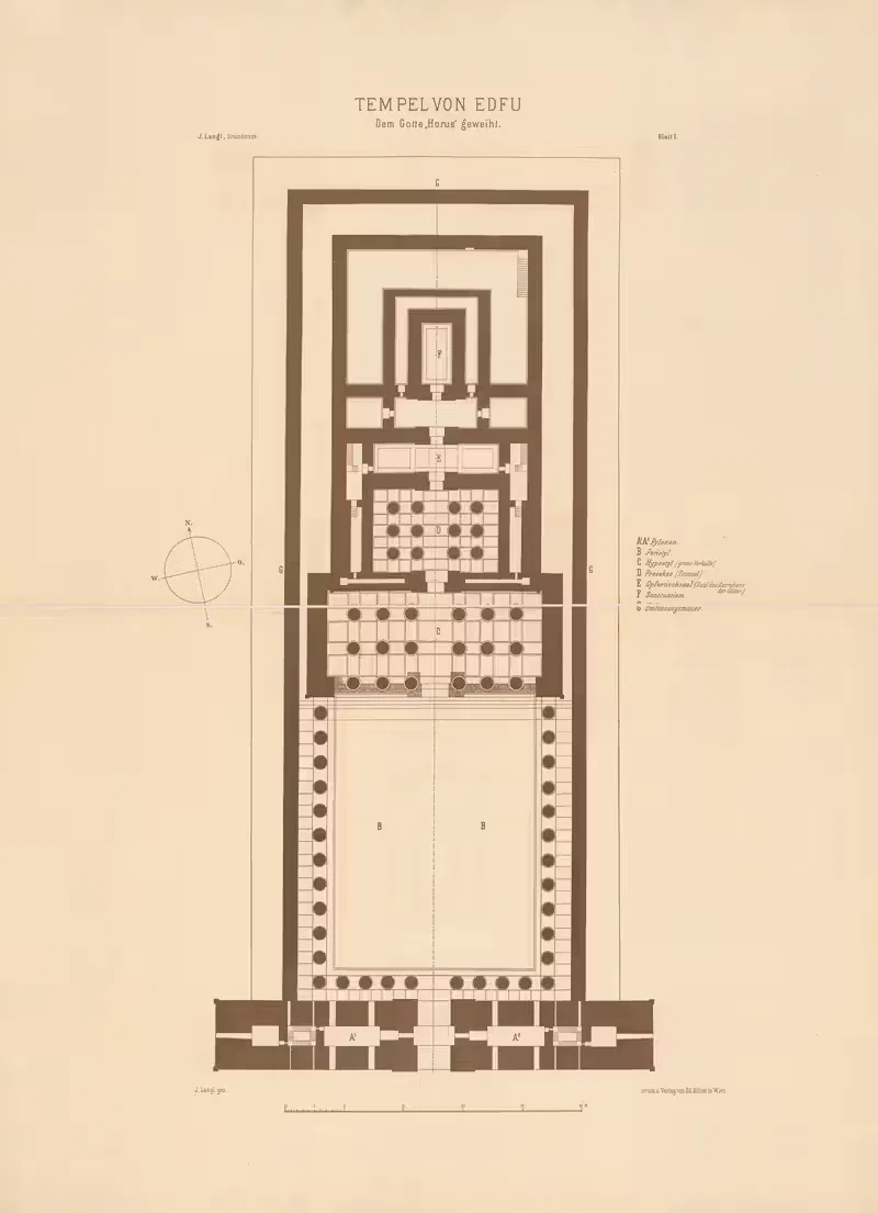 Tempél von Edfu. Dem Gotte 'Horus' geweiht — Josef Langl