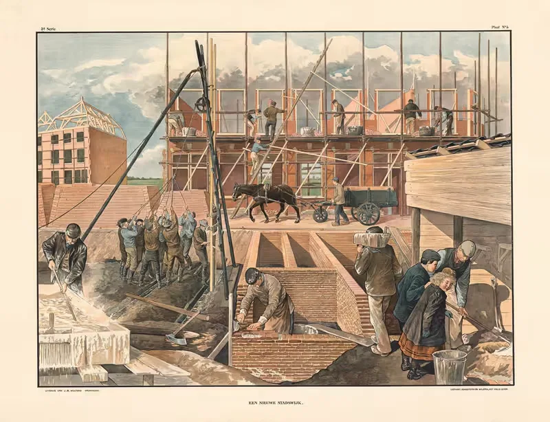 Een niewe stadswijk by H. Scheepstra & W. Walstra, 1910 — digital art print download