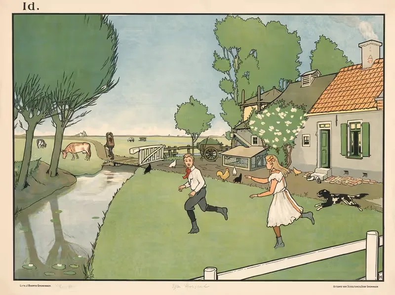 After the storm by Lith. J. Beerta, 1904 — digital art print download