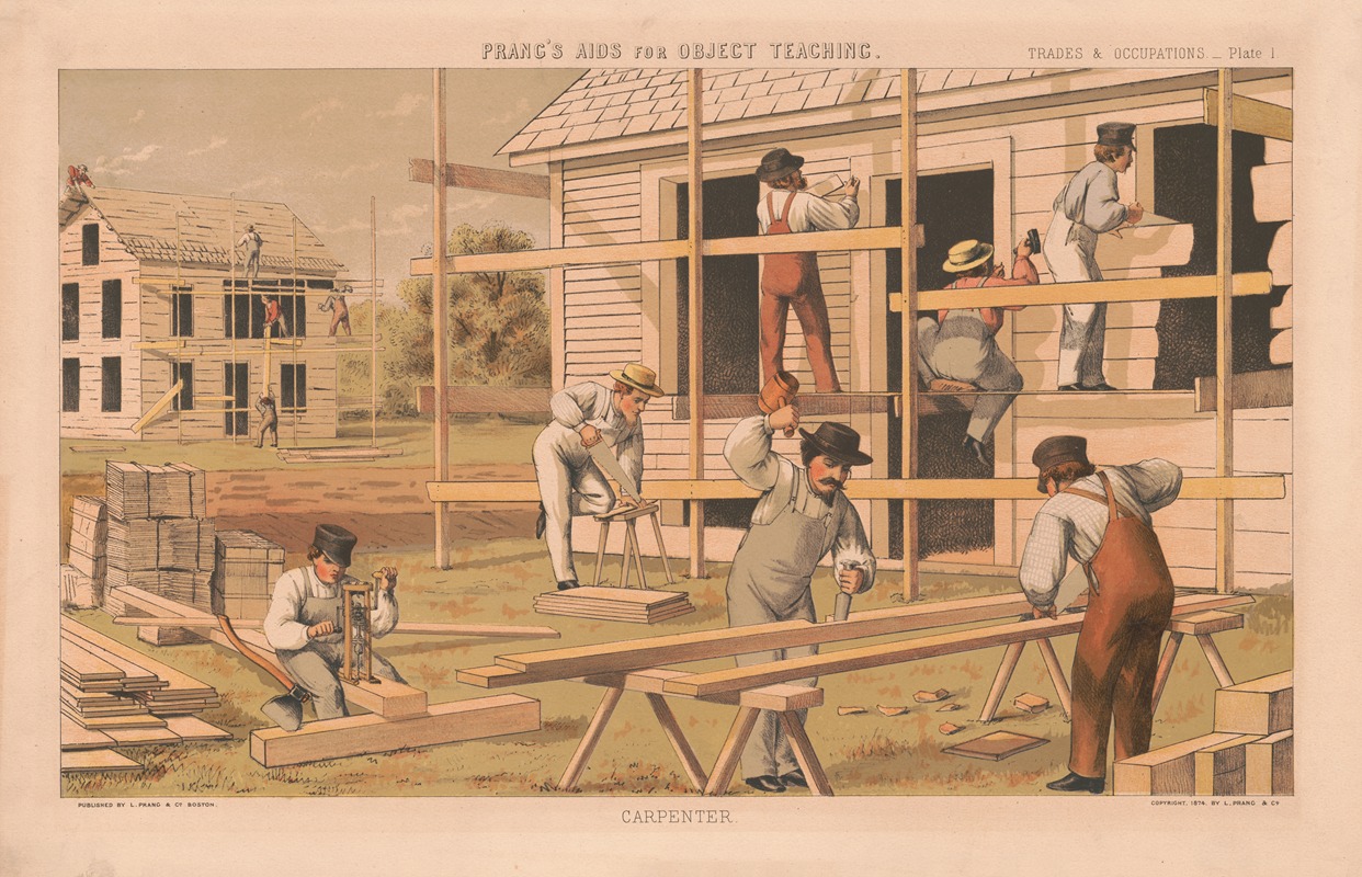 Carpenter by Louis Prang & Co., 1874 — digital art print download