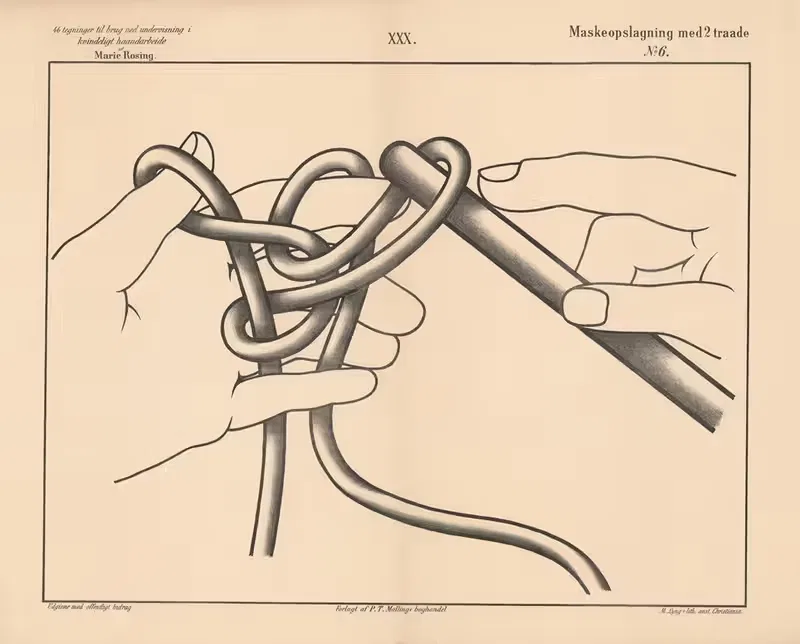 Maskeopslagning med 2 traade. No.6 — Marie Rosing