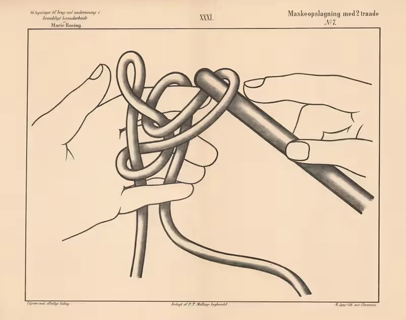 Maskeopslagning med 2 traade. No.7 — Marie Rosing