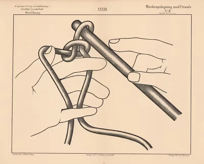 Maskeopslagning med 2 traade. No.9 — Marie Rosing
