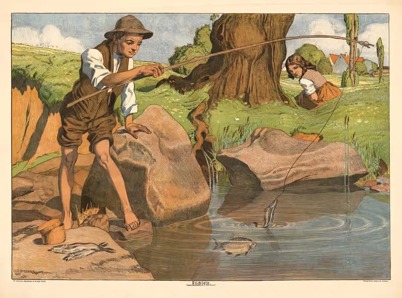 The little fish by Otto Richard Bossert, 1911 — digital art print download