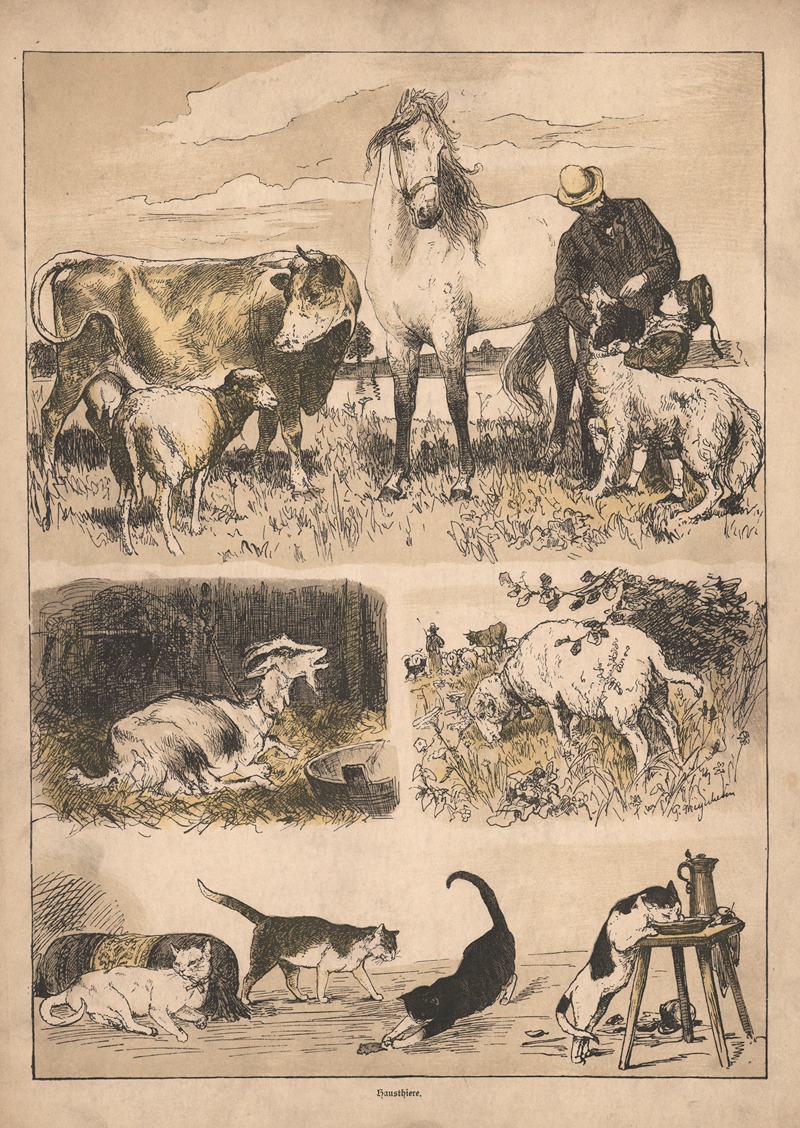 Наши питомцы by Пауль Фридрих Мейерхейм, 1915 — digital art print download