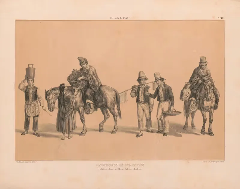 Продавцы на улицах by Пьер Фредерик Ленер, 1844-1860 — digital art print download