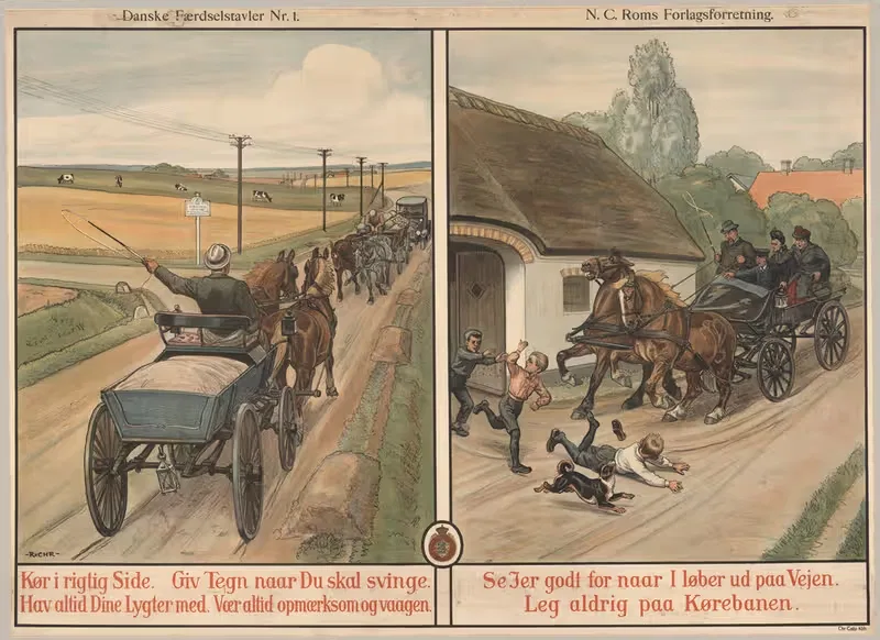 Датские дорожные знаки №1 by Расмус Кристиансен, 1922 — digital art print download