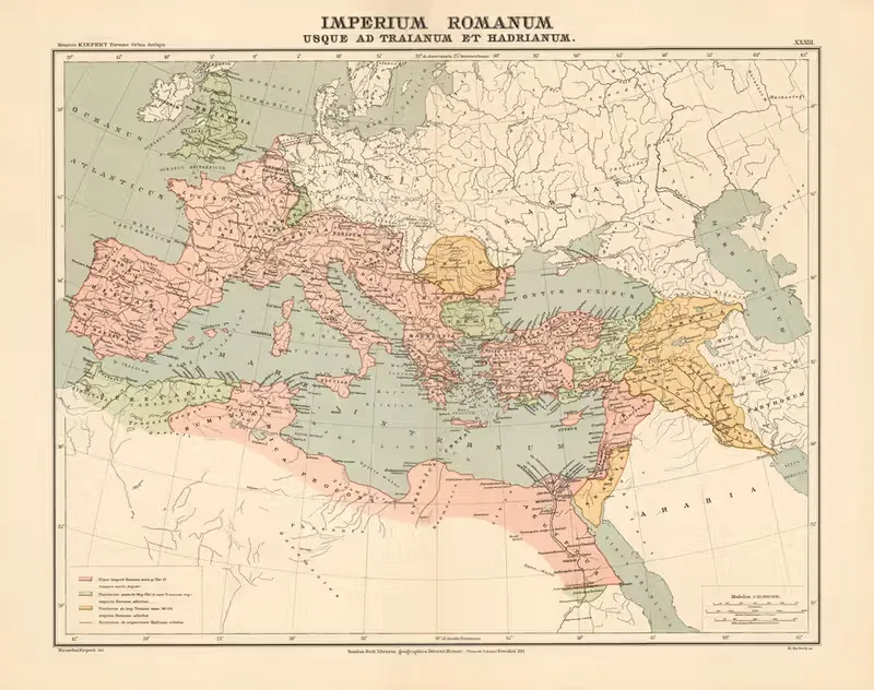 Imperium Romanum usque ad Traianum et Hadrianum — Heinrich Kiepert
