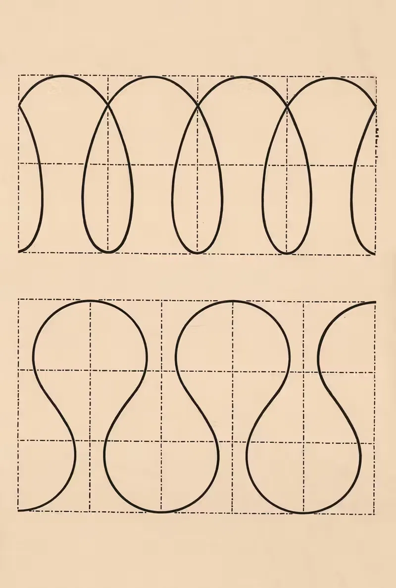 Curves and arcs by Søren Jacob Grønvald, 1880 — digital art print download