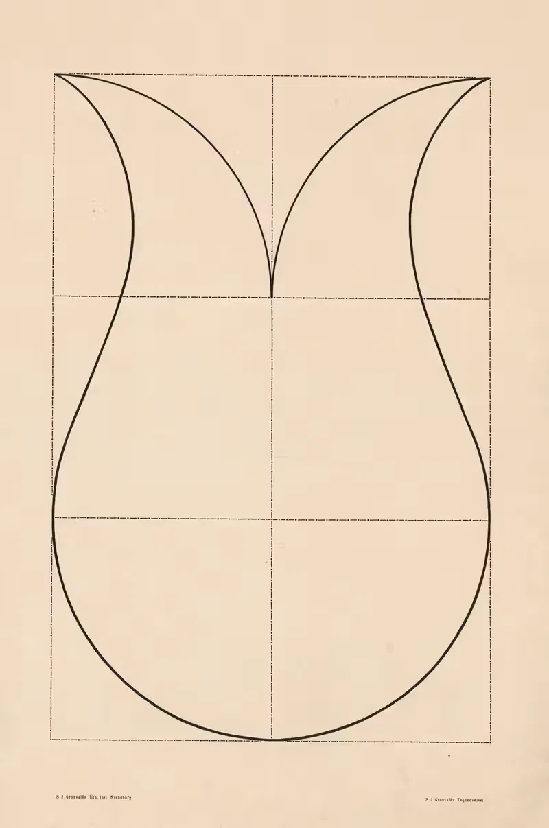 Tulip motif by Søren Jacob Grønvald, 1880 — digital art print download