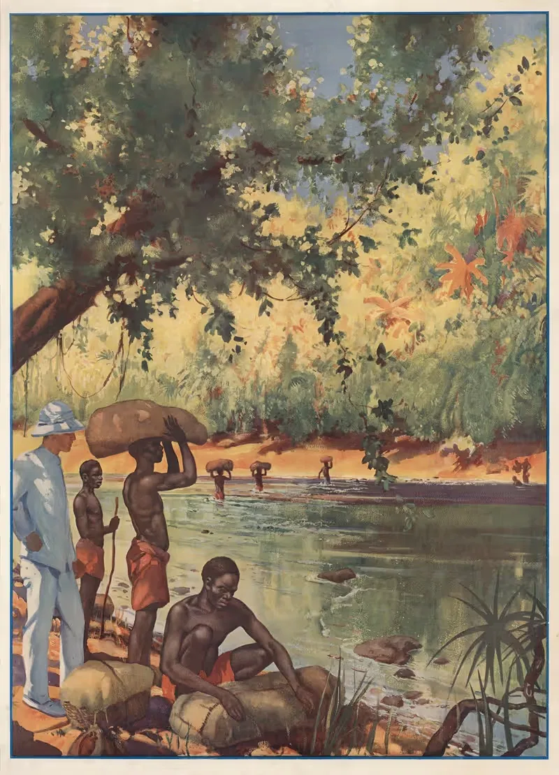 Африка, брод by Томас Нельсон и Сыновья, 1910 — digital art print download