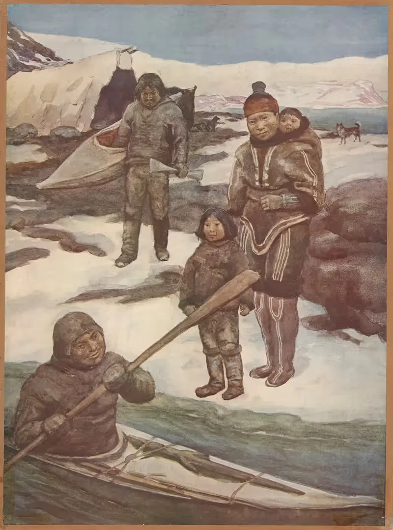 Эскимосская семья by Томас Нельсон и Сыновья, 1910 — digital art print download
