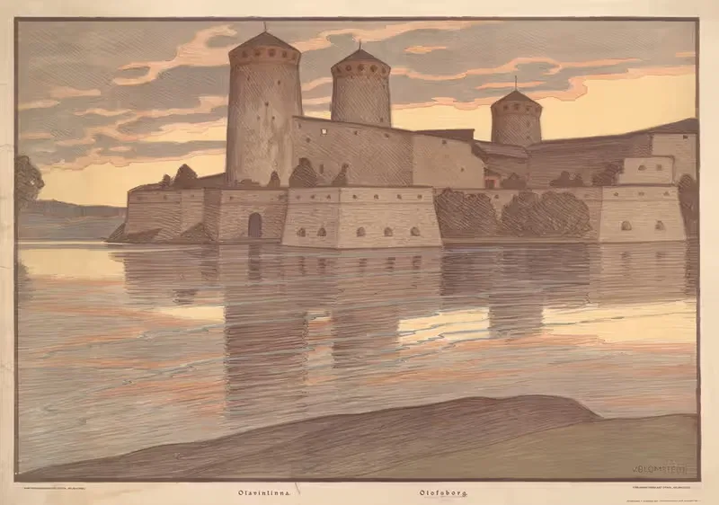 Олофсборг (основан в 1475) by Вяйно Бломстедт, 1907 — digital art print download