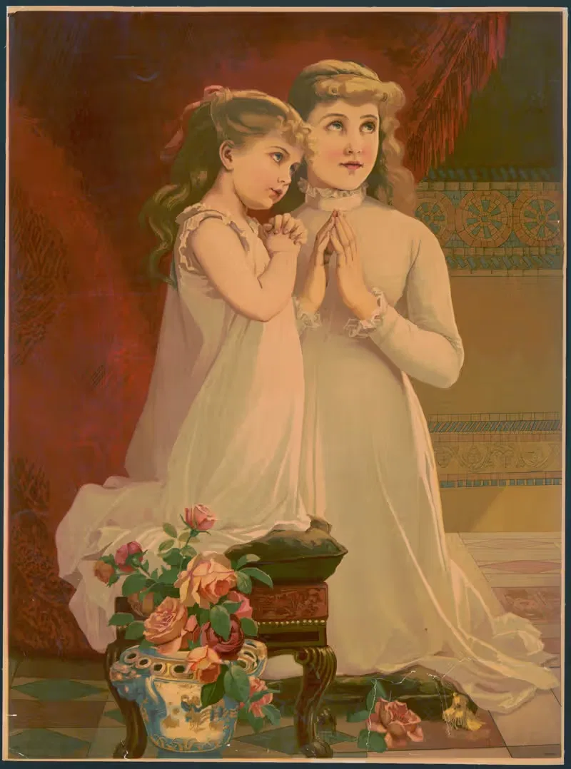 Молитва девочки by Аноним, 1890 — digital art print download