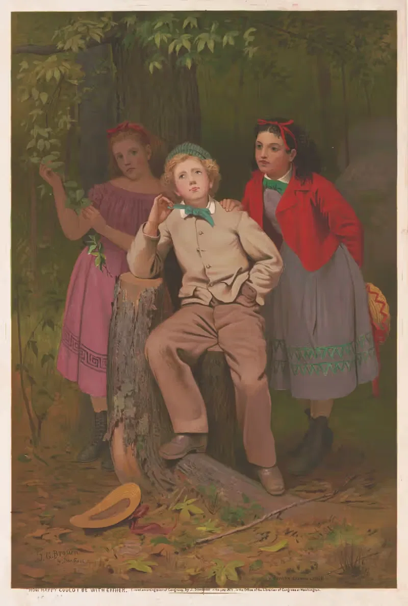 Как же я мог бы быть счастлив с любым из них by Герман Бенке, 1871 — digital art print download