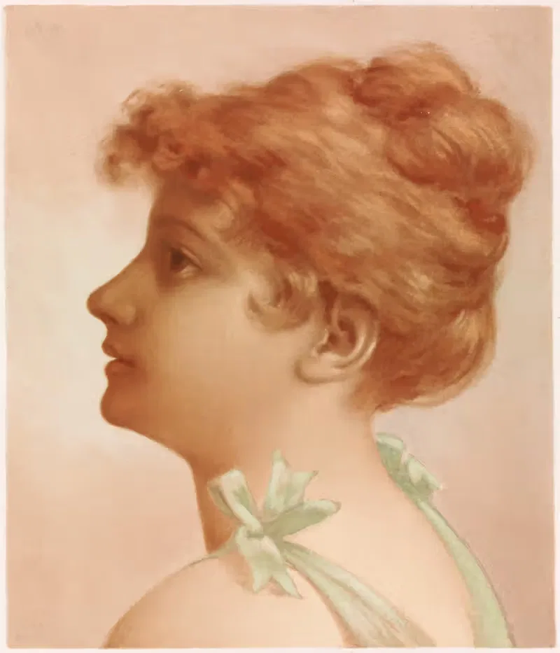 Profile of a woman — Louis Prang & Co.
