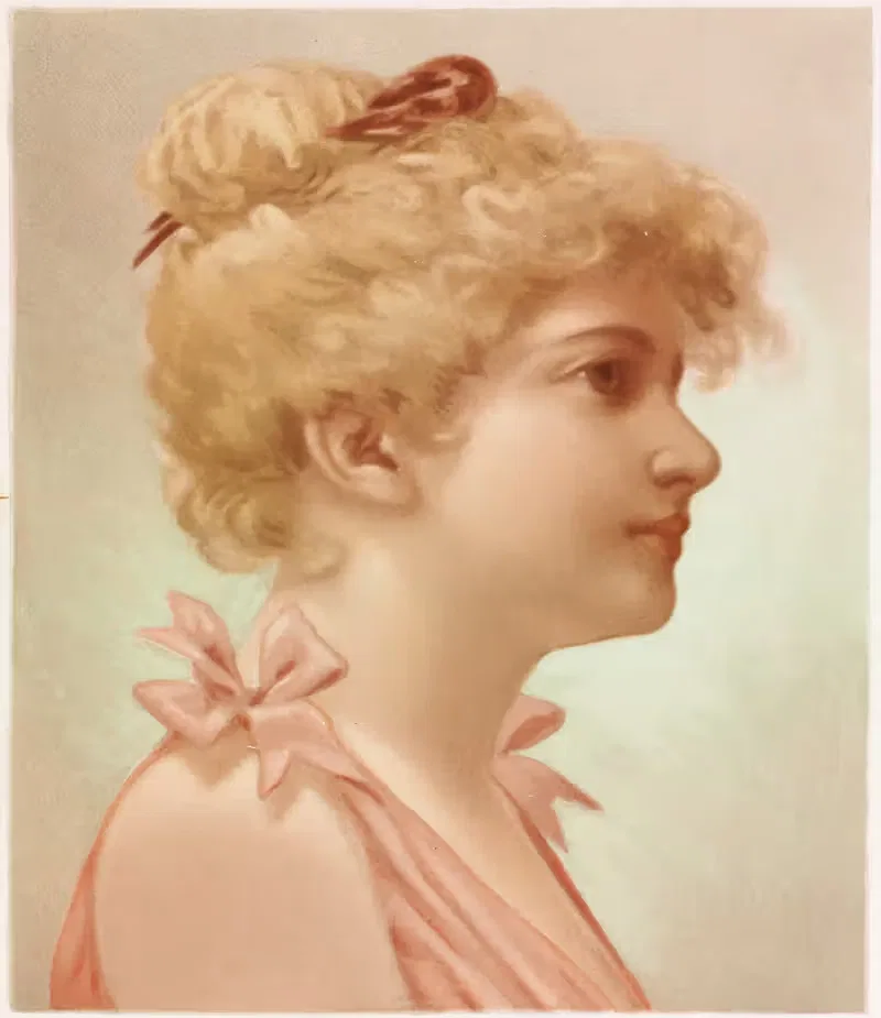 Profile of a woman — Louis Prang & Co.