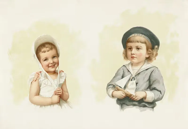 Два ребенка by Луи Пранг и Ко, 1861–1897 — digital art print download