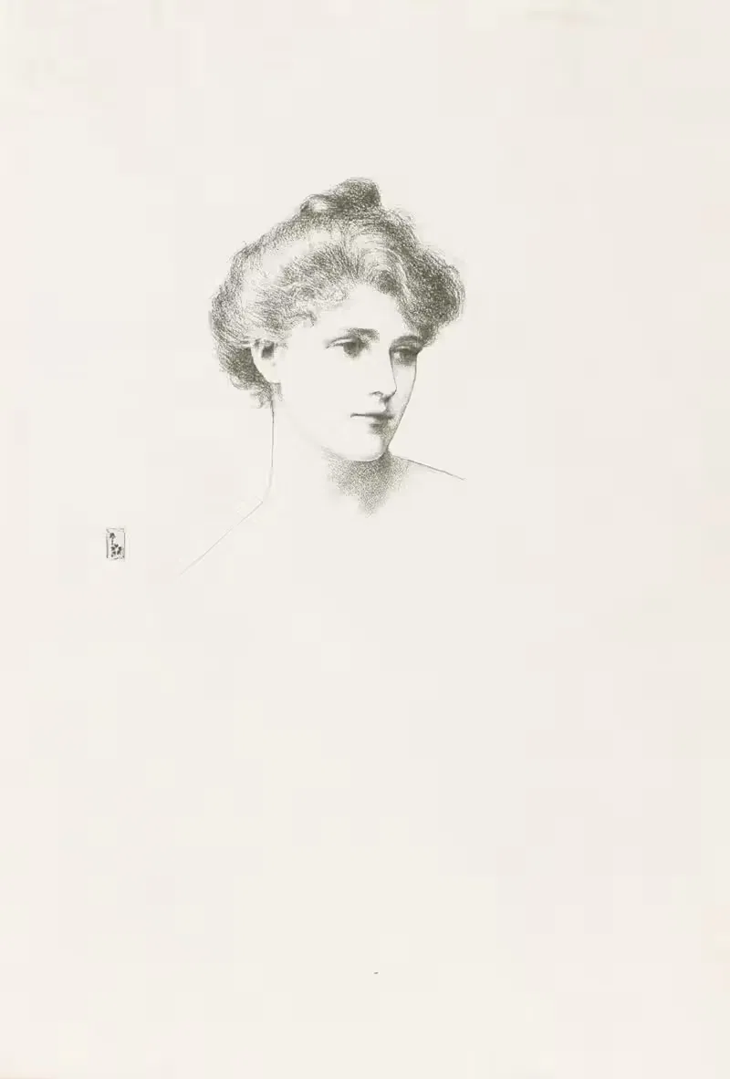 Голова женщины, смотрящая вправо. by Луи Пранг и Ко, 1861–1897 — digital art print download
