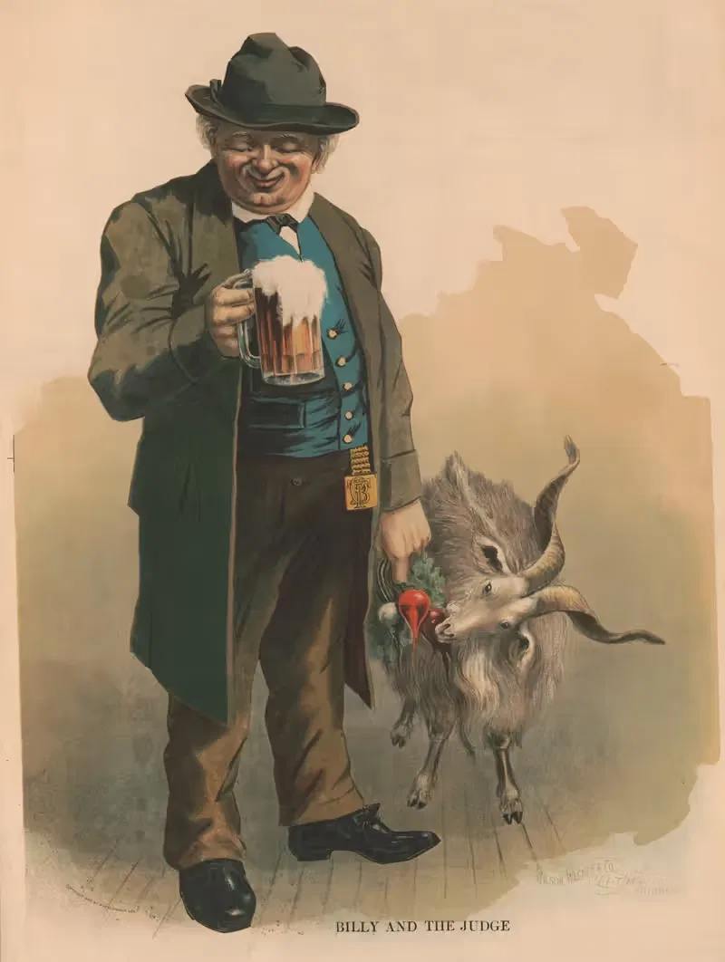 Билли и судья by Уилсон, Вагнер и Ко., 1887 — digital art print download