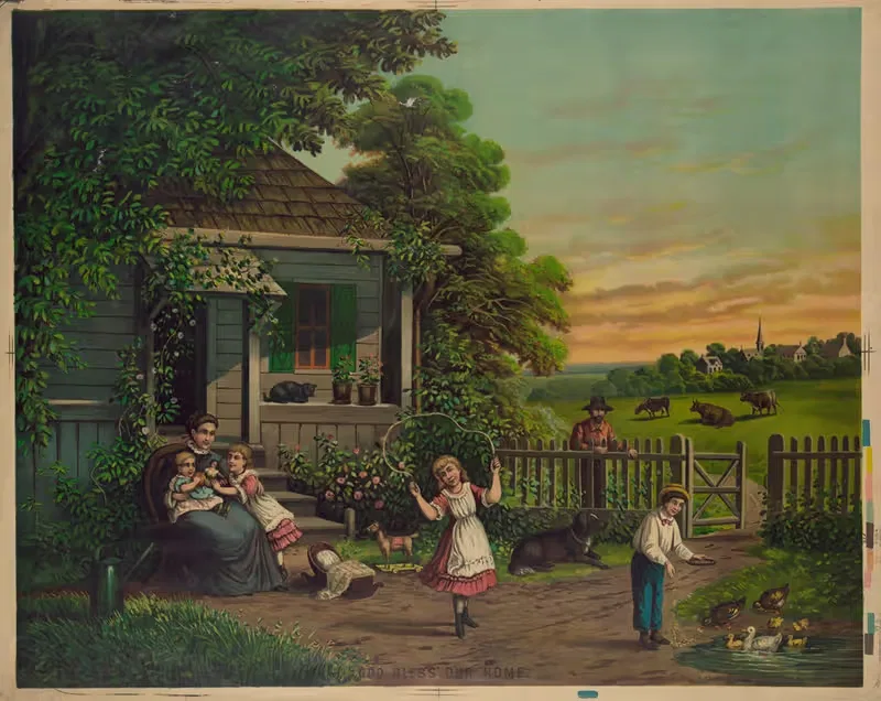 Бог благослови наш дом by Аноним, 1885 — digital art print download