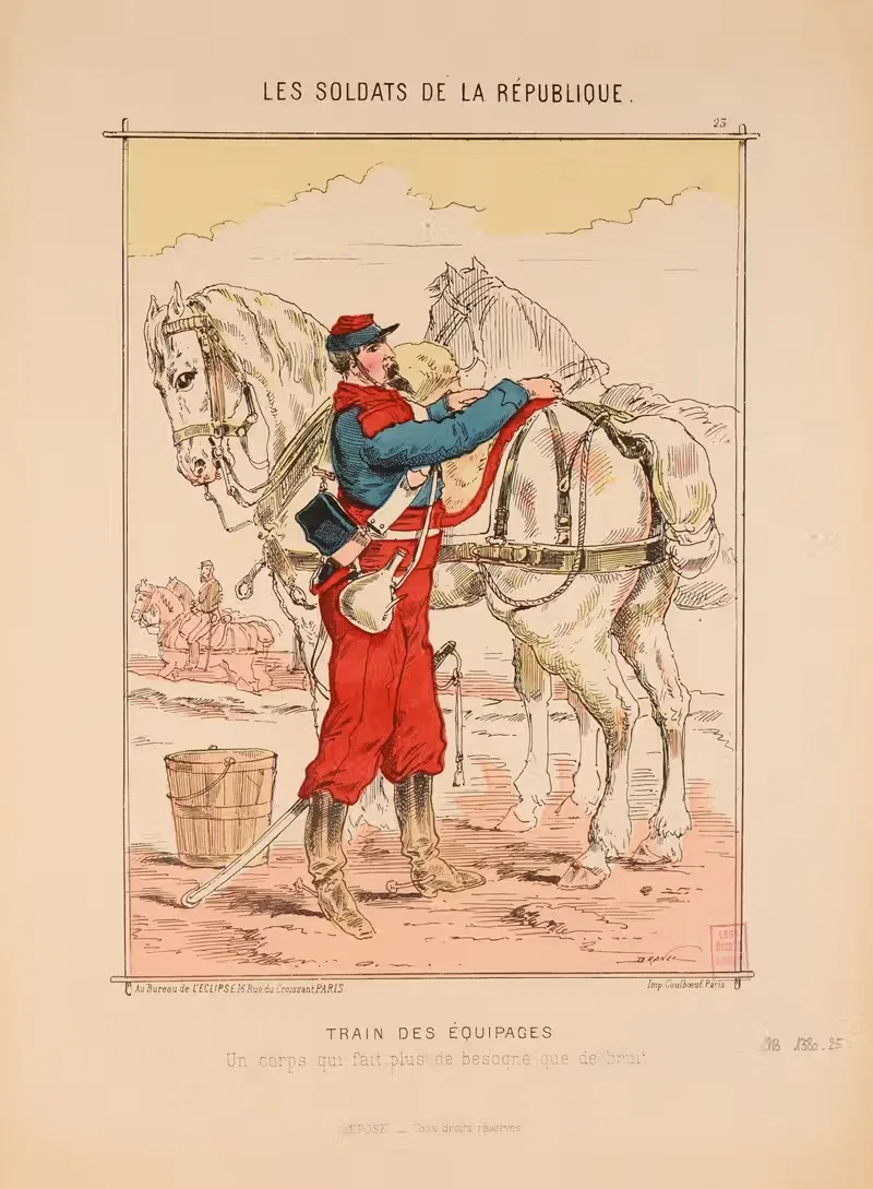 Поезд экипажей by Дранер, 1871 — digital art print download