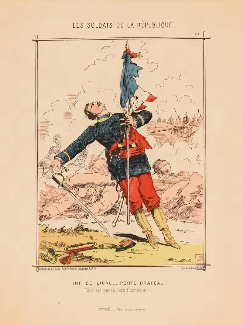 Инф. по линии, – Знаменосец by Дранер, 1871 — digital art print download