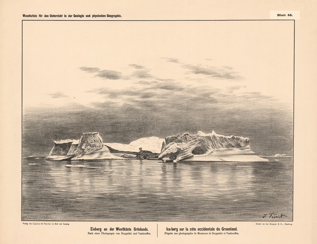 Eisberg an der Westküste Grönlands by Drygalski & Vanhoeffen, 1889 — digital art print download