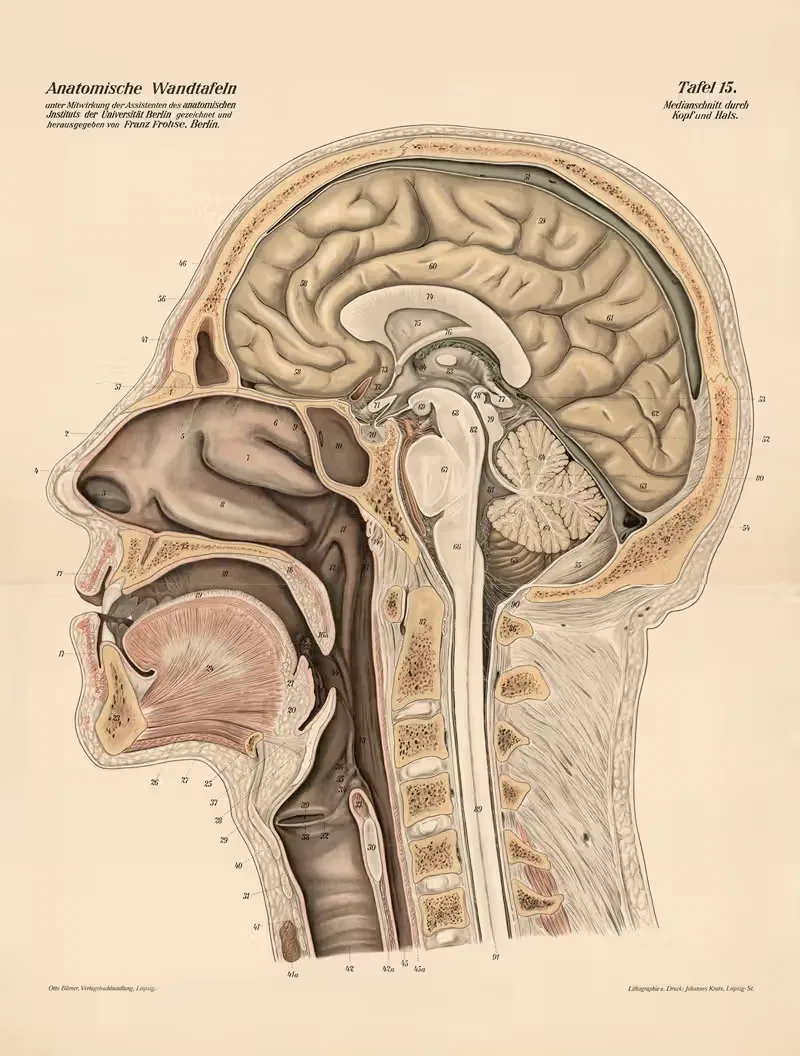 Cross-section of head and neck — Franz Frohse