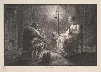 Ночь by Жак-Адриен Лавьель, 1830-1875 — digital art print download