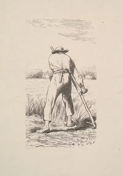 Жнец пшеницы by Жак-Адриен Лавьель, 1853 — digital art print download