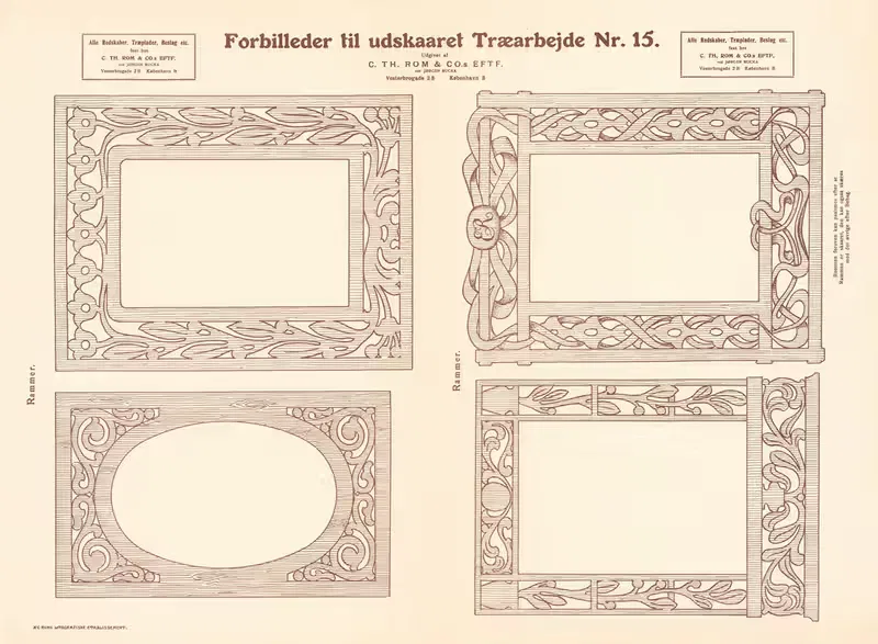 Модели для резного деревянного изделия Пл.15 by Йорген Бука, 1933 — digital art print download