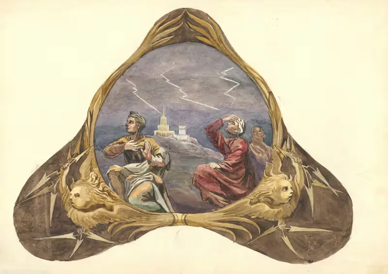 Неверные, пораженные молниями by Юлиуш Макаравич, 1912 — digital art print download