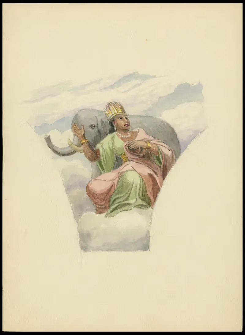 Персонификация Африки by Юлиуш Макаравич, 1912 — digital art print download
