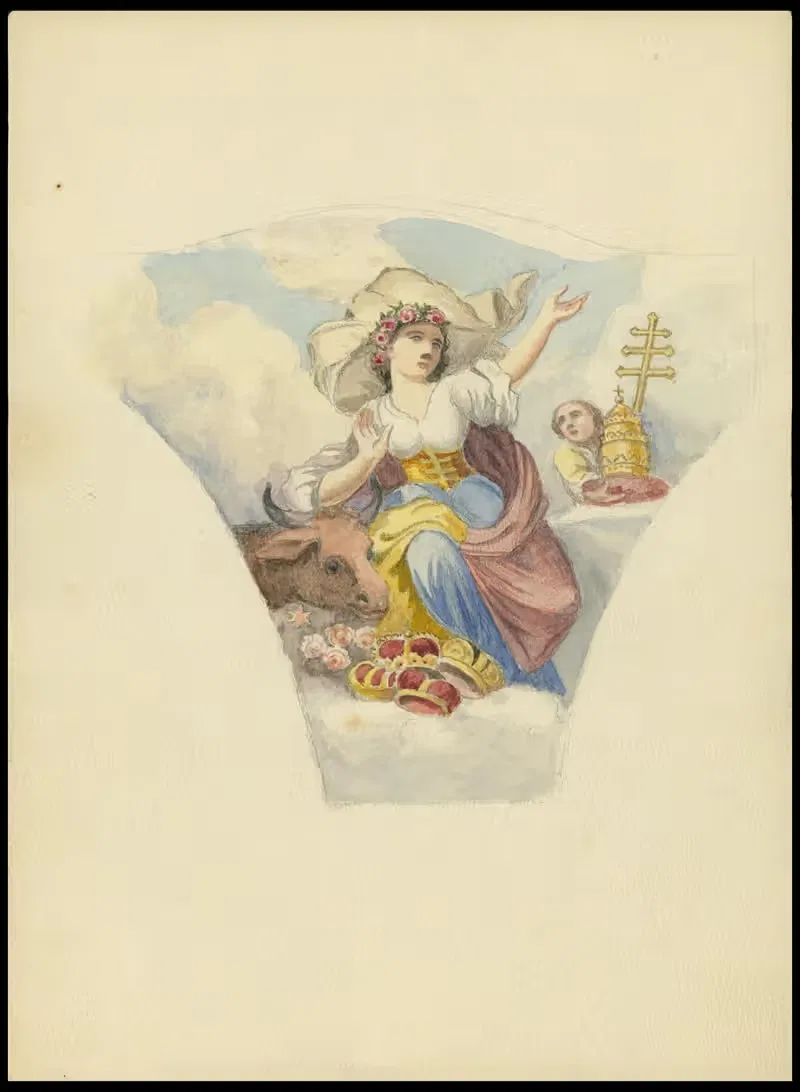 Персонификация Европы by Юлиуш Макаравич, 1912 — digital art print download
