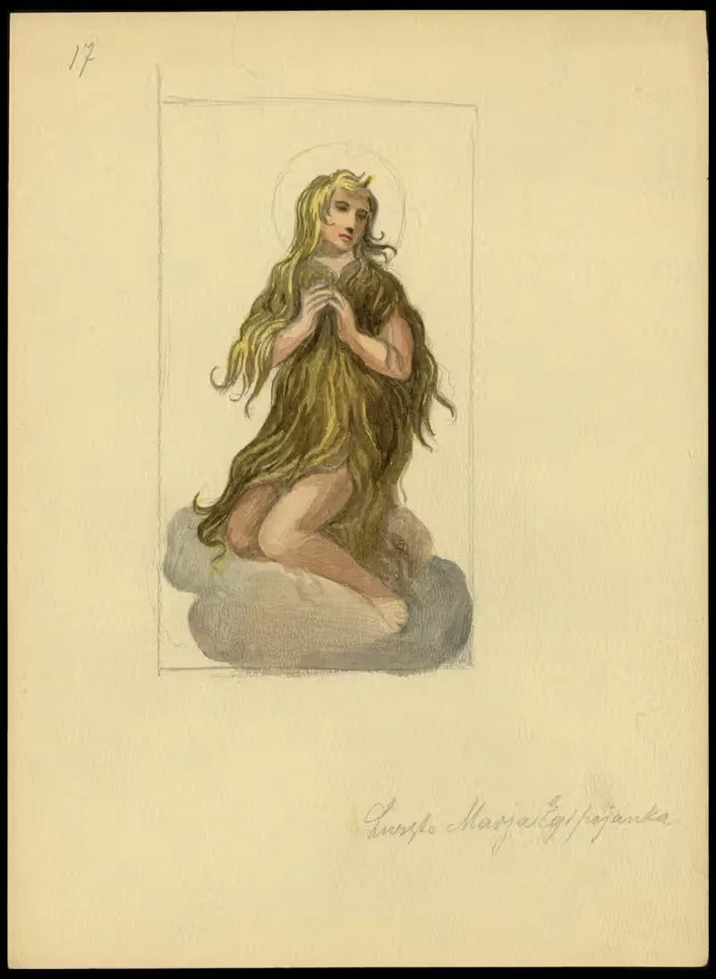 Святая Мария Египетская by Юлиуш Макаравич, 1912 — digital art print download