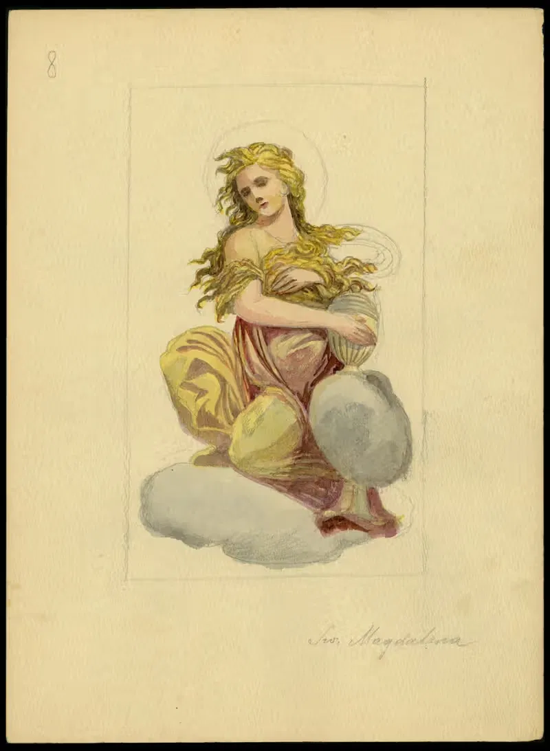 Святая Мария Магдалина by Юлиуш Макаравич, 1912 — digital art print download