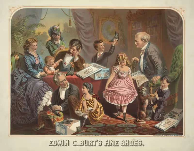 Edwin C. Burt's fine shoes by Knapp & Co., 1874 — digital art print download