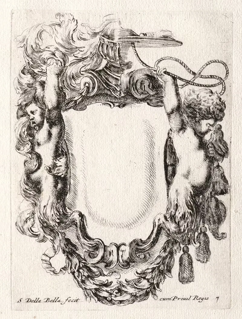 Новый образец для картуша Pl.10 by Стефано Делла Белла, 1647 — digital art print download