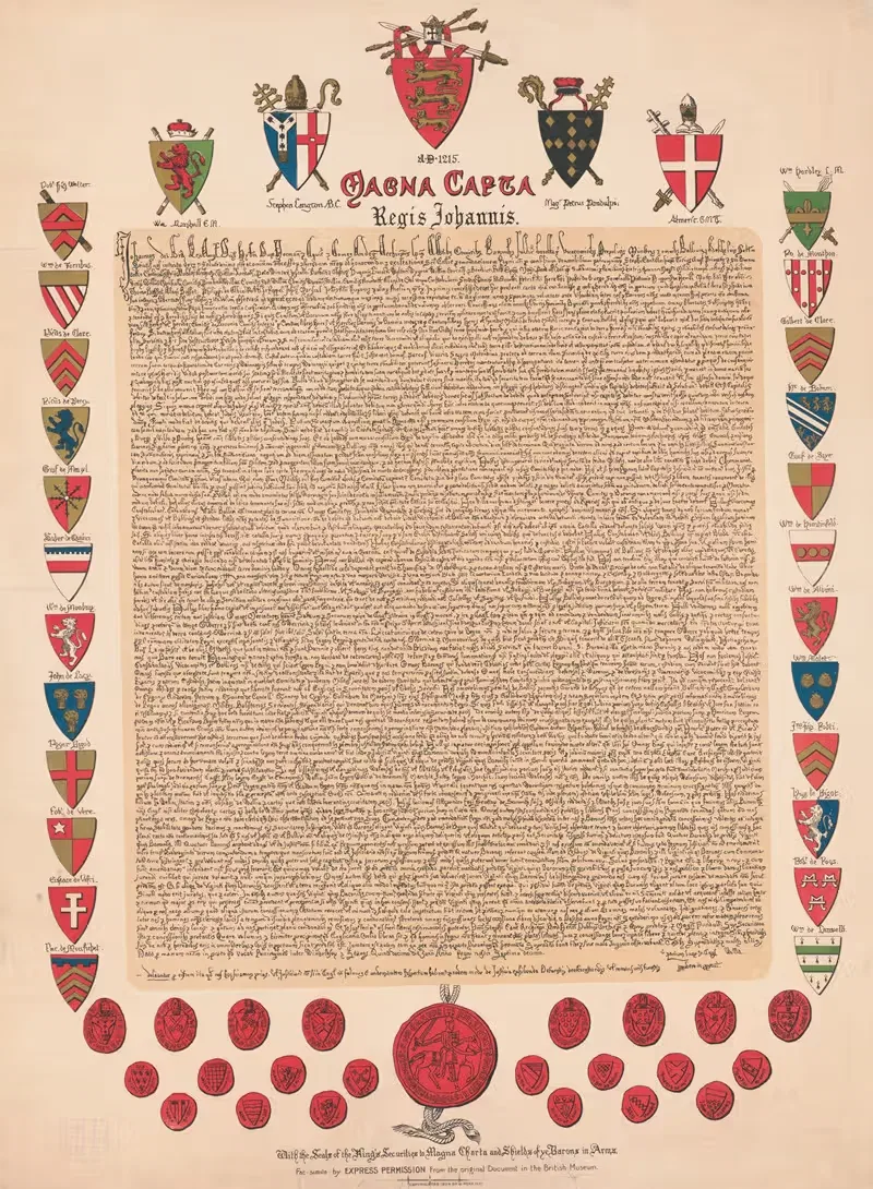 Magna Carta by W. Rear, 1894 — digital art print download