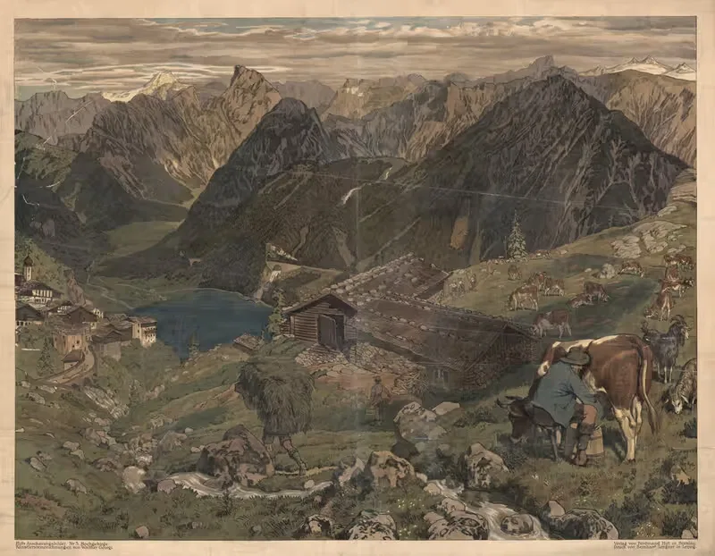 The mountains by Walther Georgi, 1907 — digital art print download