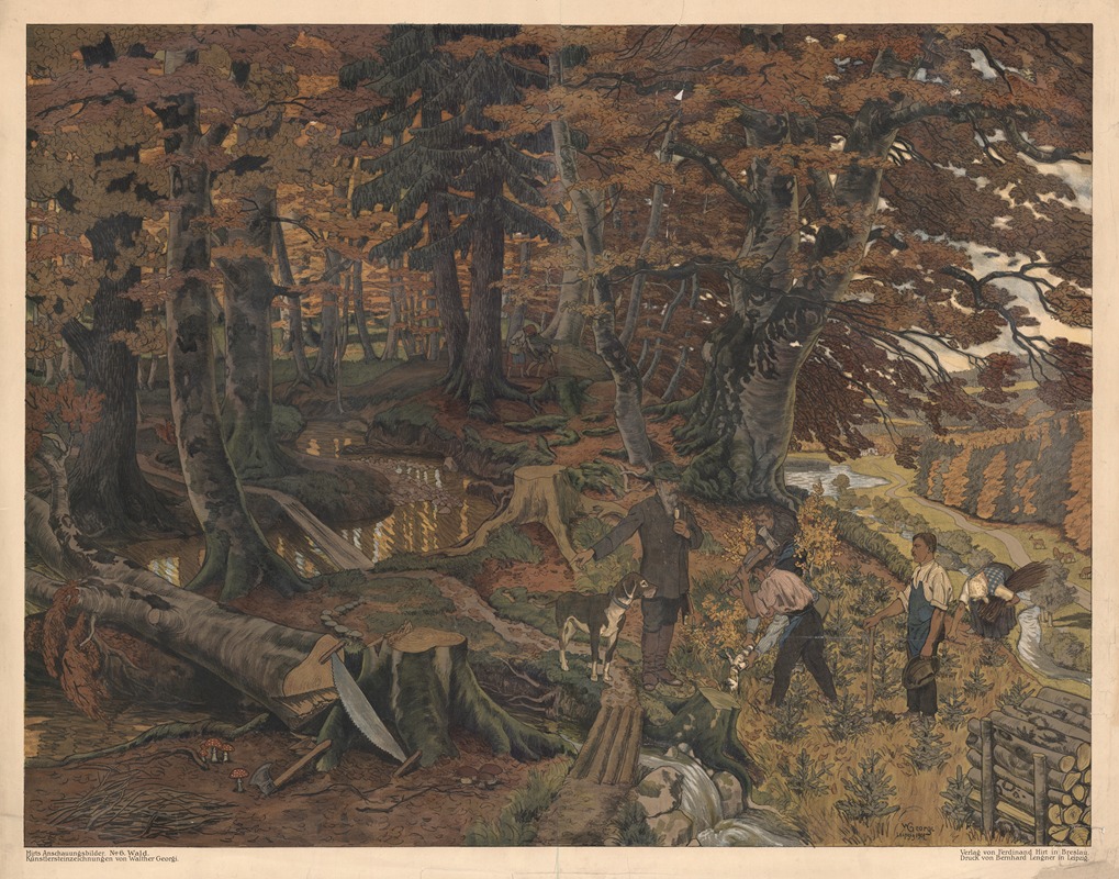Лес by Вальтер Георги, 1907 — digital art print download