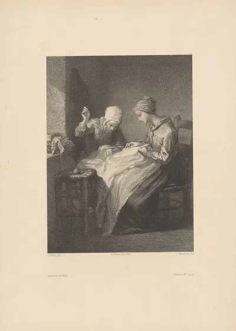 Couturières de village — Adolphe Mouilleron