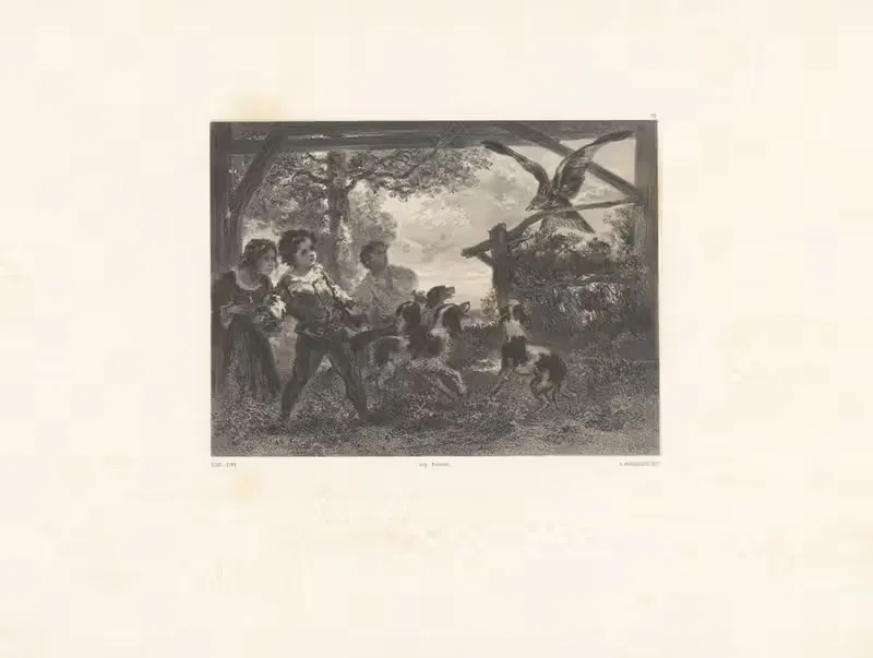 Дети с орлом by Адольф Муйлерон, 1848-1862 — digital art print download