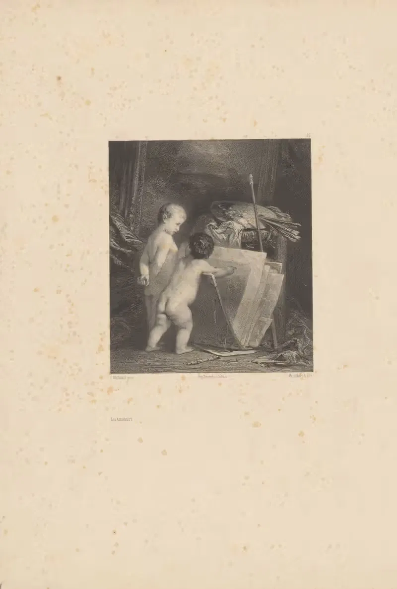 Les amateurs by Adolphe Mouilleron, 1848-1862 — digital art print download