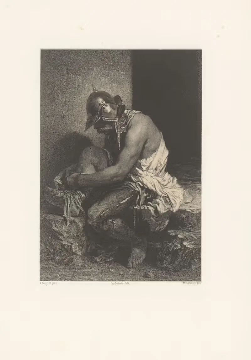 Раненый солдат by Адольф Муйлерон, 1848-1862 — digital art print download