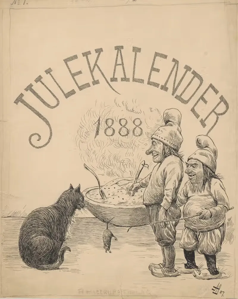 Рождественский календарь 1888 by Альфред Шмидт, 1888 — digital art print download
